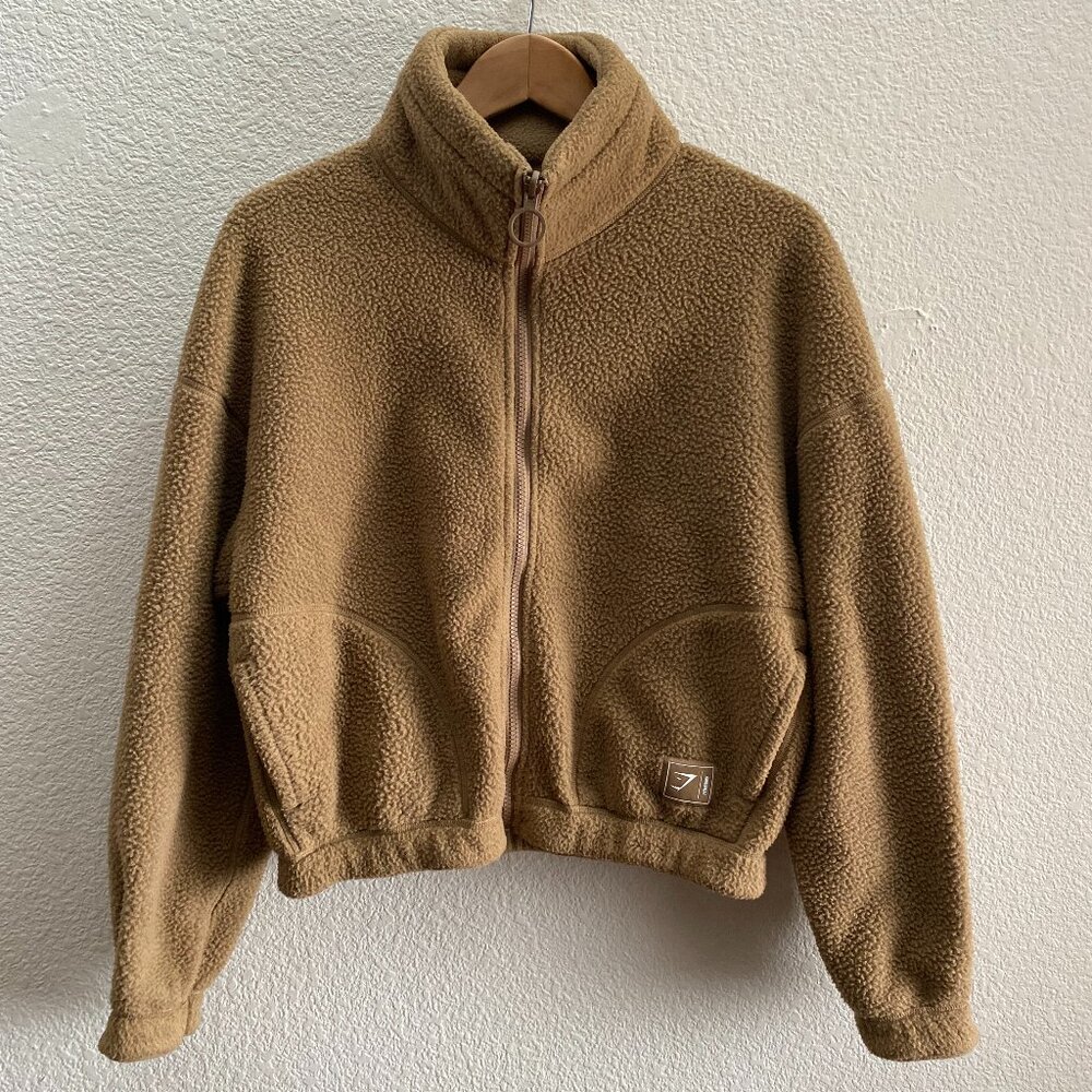 Gymshark Tan Fleece Jacket